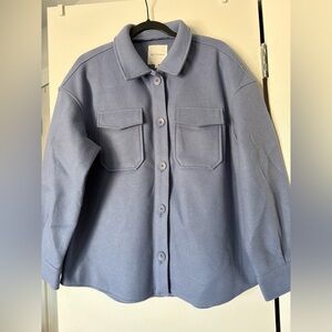 Avec Les Filles Women's Periwinkle Blue Shirt Jacket Shacket XL